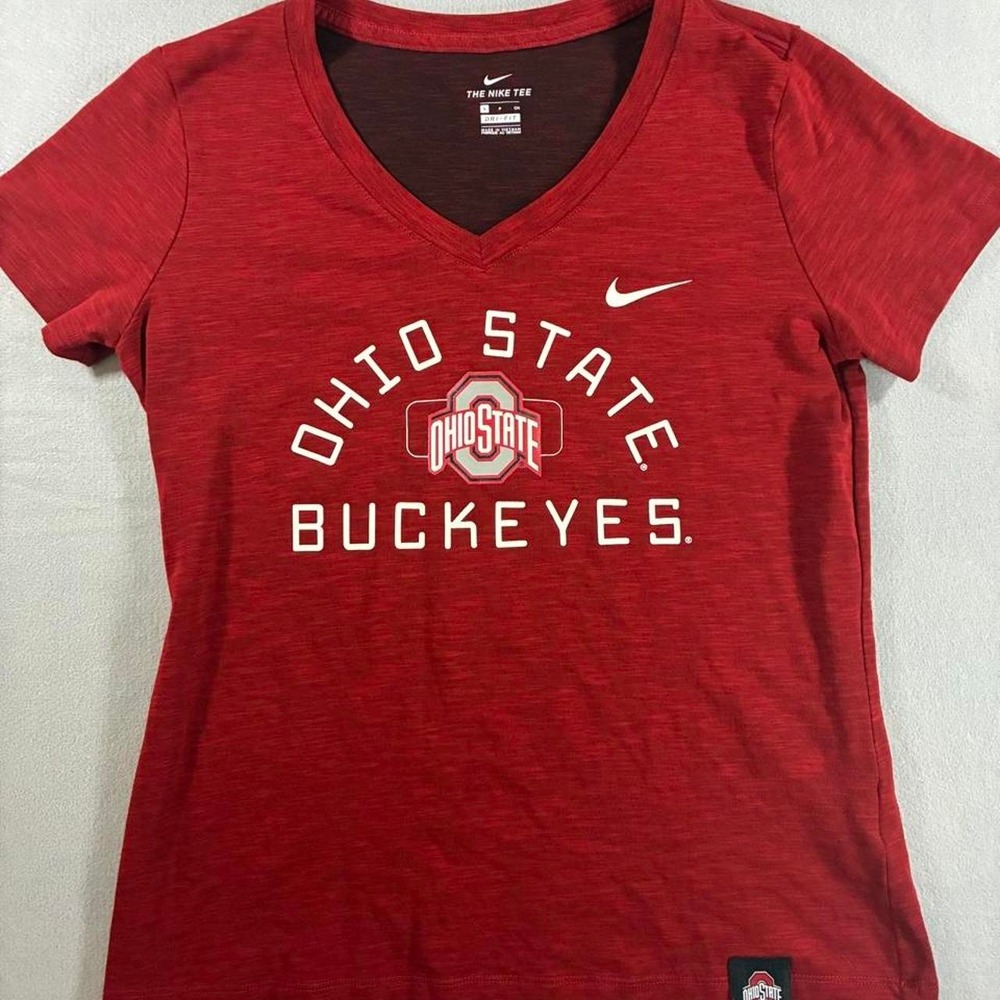 NWOT Women's Nike Dri-Fit Ohio State Buckeyes red t-shirt. Womens size small